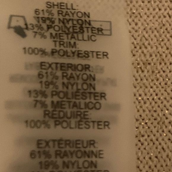 Karl Lagerfeld Metallic Gold sweater, size X-LARGE - Picture 6 of 6